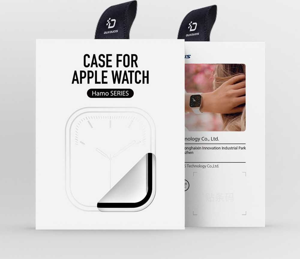 LCD apsauginis stikliukas/dėklas Dux Ducis Hamo Apple Watch 45mm sidabrinis