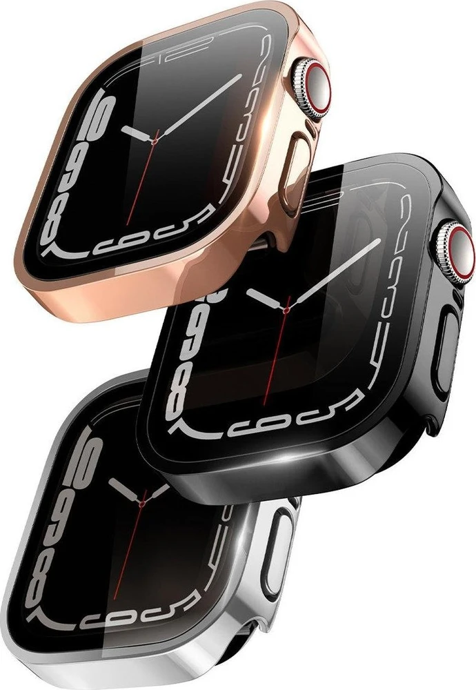 LCD apsauginis stikliukas/dėklas Dux Ducis Hamo Apple Watch 41mm rožinis