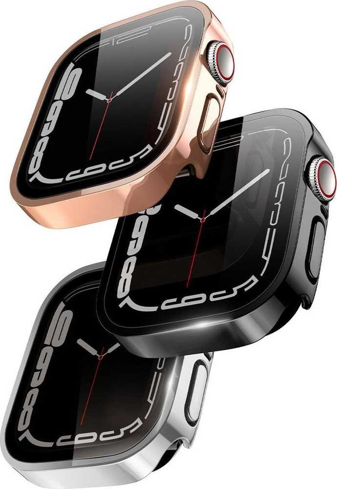 LCD apsauginis stikliukas/dėklas Dux Ducis Hamo Apple Watch 41mm sidabrinis