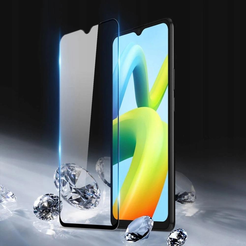 Dux Ducis 9D Apsauginis stiklas Screen Protector skirtas Xiaomi Redmi A2 / Redmi A1 9H su juodos spalvos Frame