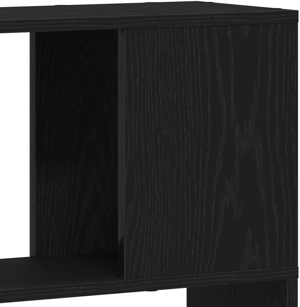 TV staliukas TV spintelių komplektas 80 x 24 x 186 cm Juoda Apdirbta mediena