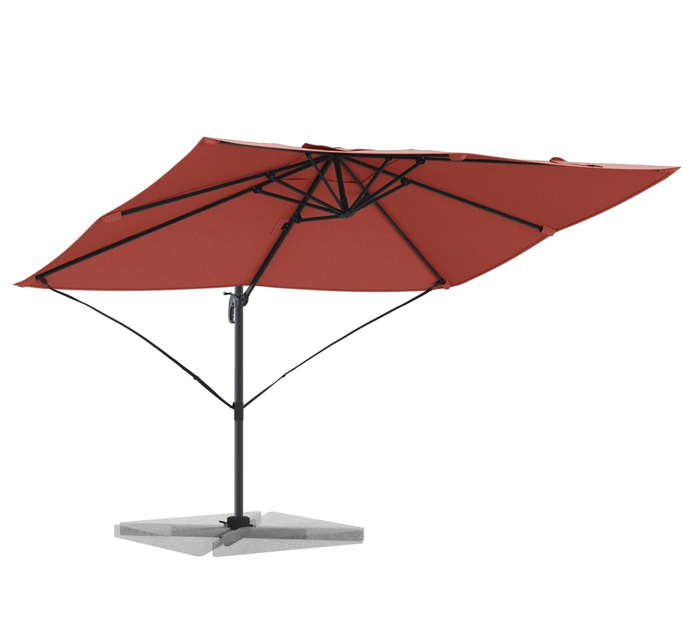 Skėtis nuo saulės 351 x 250 x 260 cm Poliesteris ir aliuminis