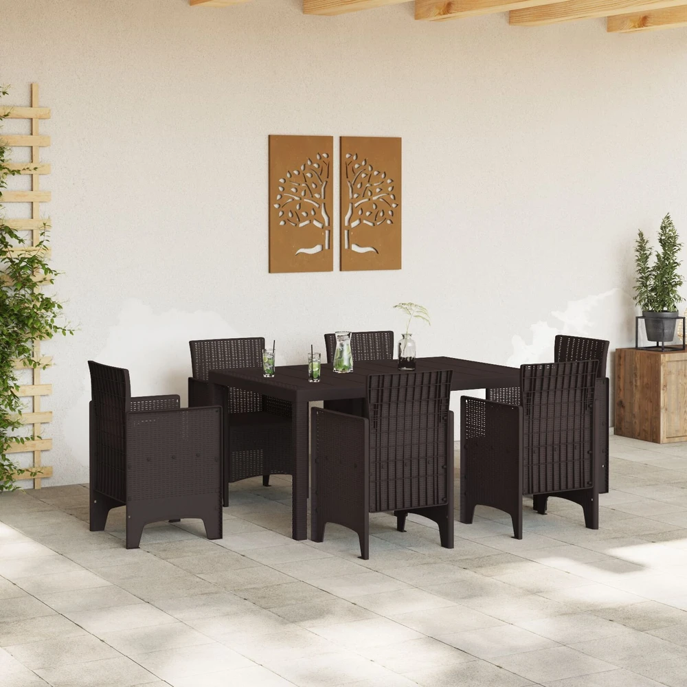Sodo stalas Ruda 150 x 100 x 73 cm poliratanas