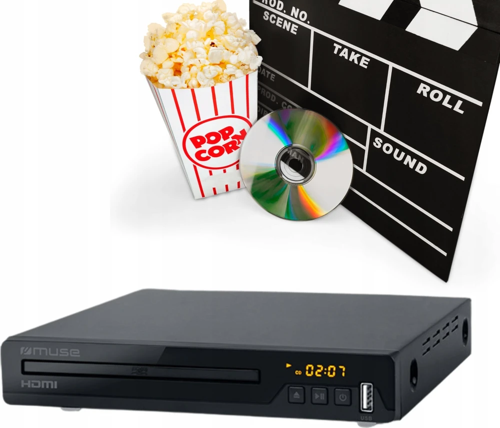 Vaizdo grotuvas DVD grotuvas Muse, HDMI, USB, juodas