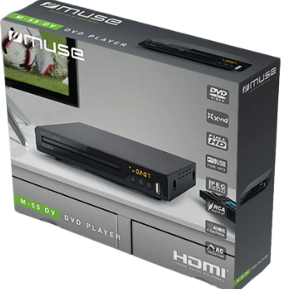 Vaizdo grotuvas DVD grotuvas Muse, HDMI, USB, juodas