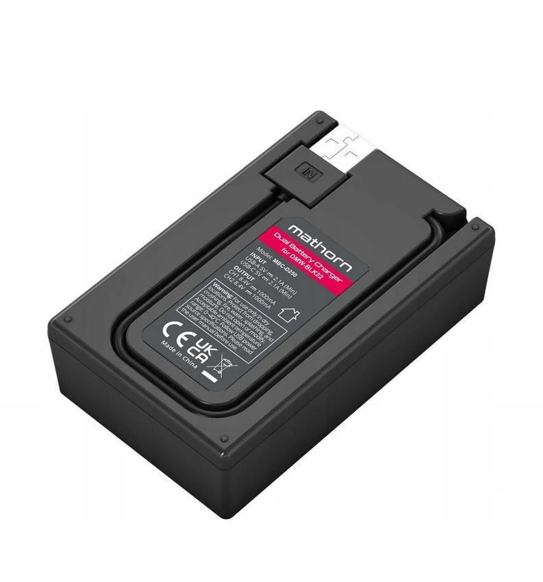 Mathorn kroviklis Dviejų kanalų kroviklis Mathorn MBC-D250 USB-C, skirtas Panasonic DMW-BLK22