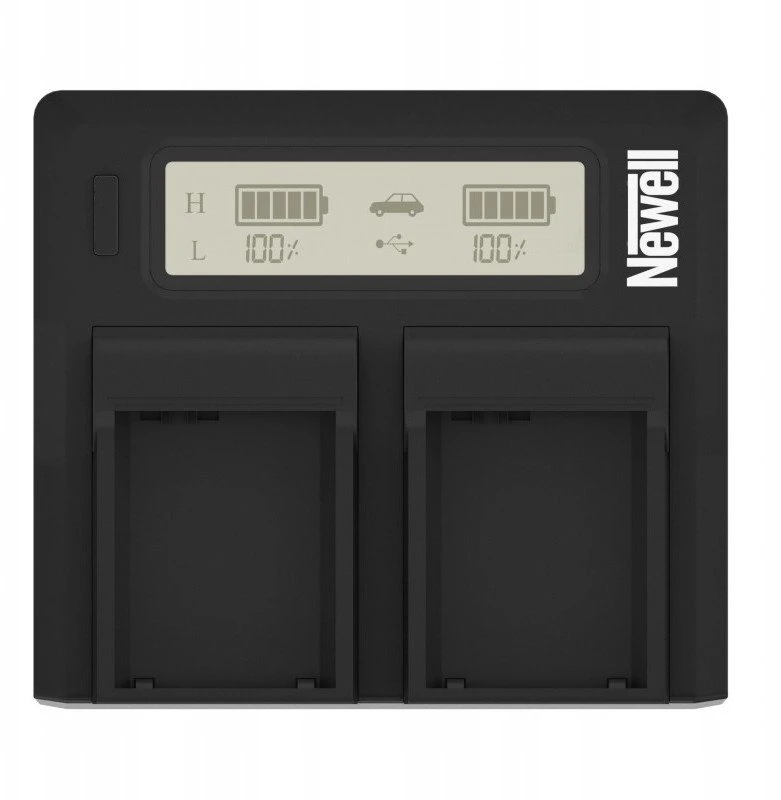 Newell DC-LCD dviejų kanalų įkroviklis BP-955/975 akumuliatoriams, skirtas Canon