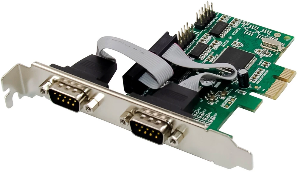 StarTech InLine PCIe 4 prievadų RS-232 plokštė – 4 x D-Sub 9 jungtys – pridedamas žemo profilio laikiklis