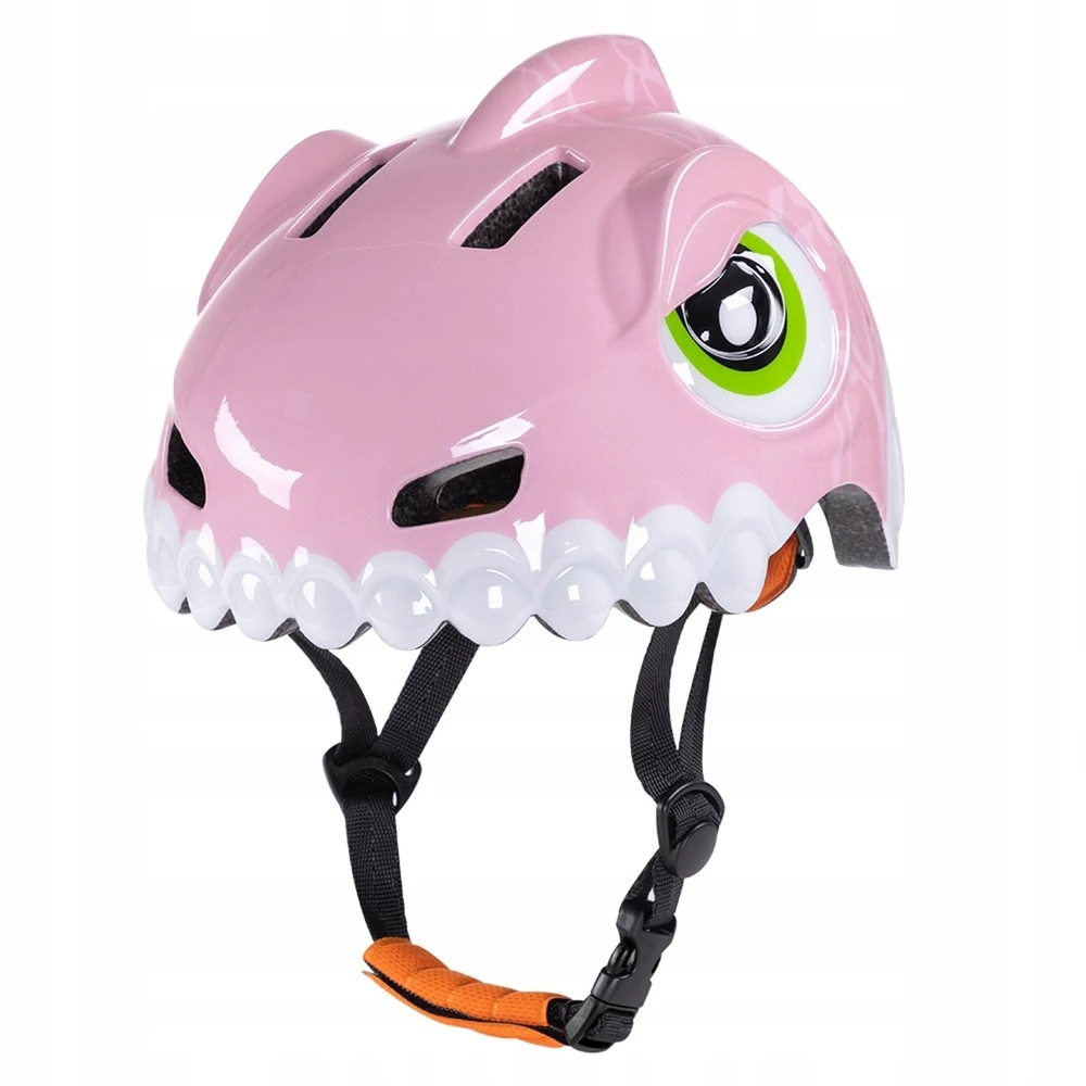 Wozinsky Children's Bike Helmet Dinosaur Pattern S - Rožinė