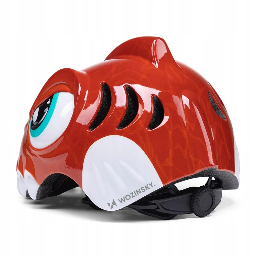 Wozinsky Children's Bike Helmet Dinosaur Pattern S - Raudona