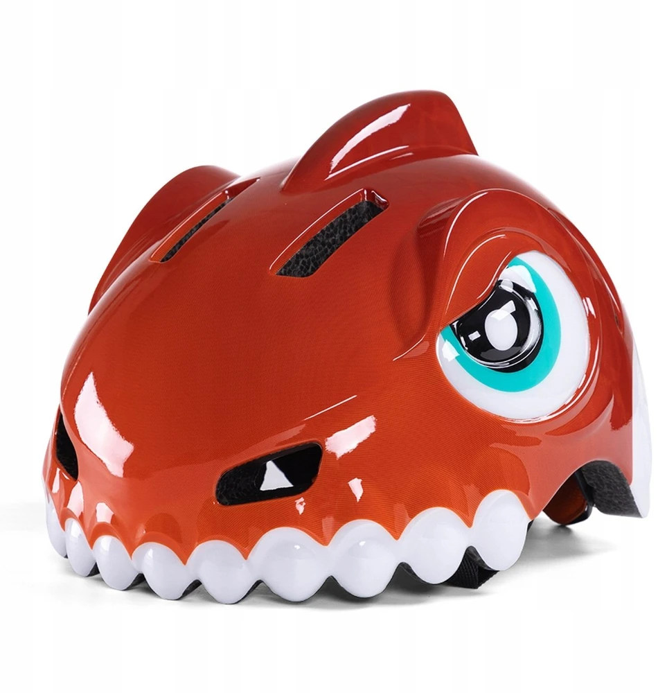 Wozinsky Children's Bike Helmet Dinosaur Pattern S - Raudona