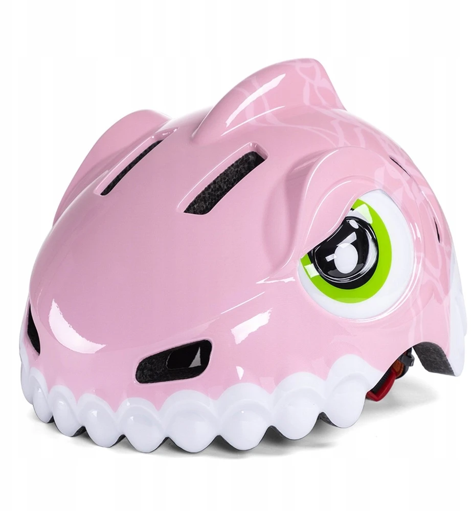 Wozinsky Children's Bike Helmet Dinosaur Pattern S - Rožinė