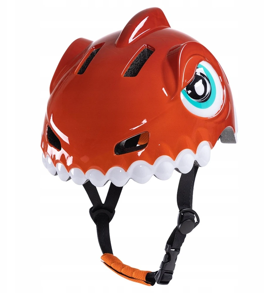 Wozinsky Children's Bike Helmet Dinosaur Pattern S - Raudona