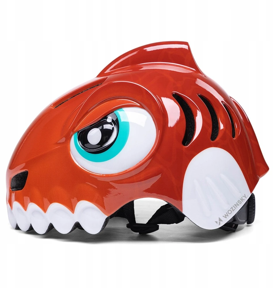 Wozinsky Children's Bike Helmet Dinosaur Pattern S - Raudona