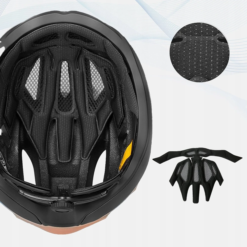 Wozinsky Ultralengvas plento dviratininko šalmas 54–58 cm – pilkai rudas