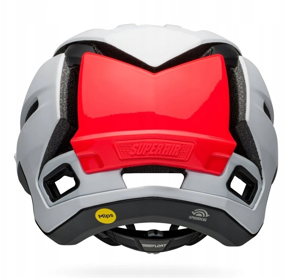 Bell mtb BELL SUPER AIR SPHERICAL matinė blizgi balta infraraudona dydis S (52-56 cm) (BEL-36674-B69-S)