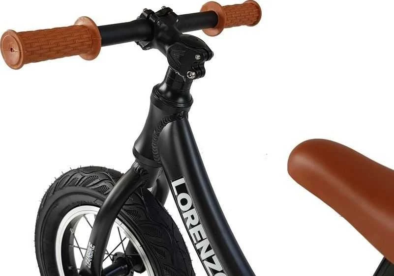 Lean Bike Balansinis dviratis Levi Juodas su pripučiamais ratais
