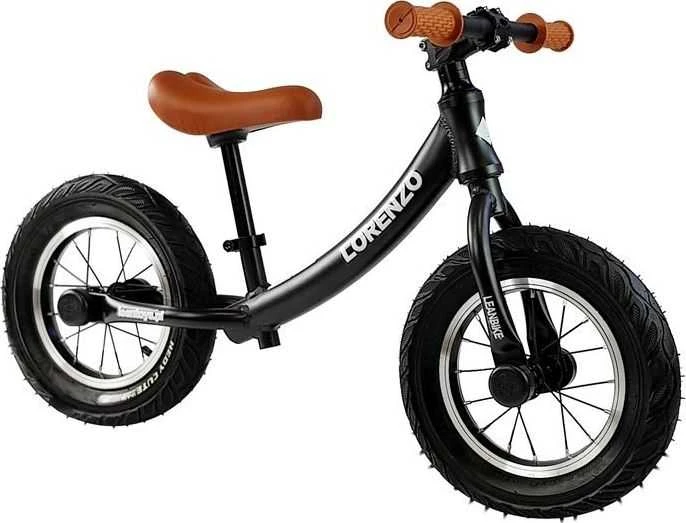 Lean Bike Balansinis dviratis Levi Juodas su pripučiamais ratais