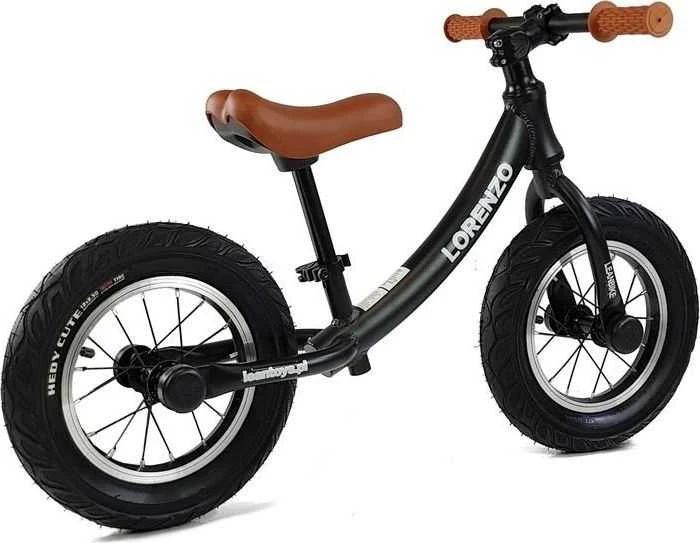 Lean Bike Balansinis dviratis Levi Juodas su pripučiamais ratais