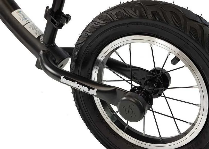 Lean Bike Balansinis dviratis Levi Juodas su pripučiamais ratais