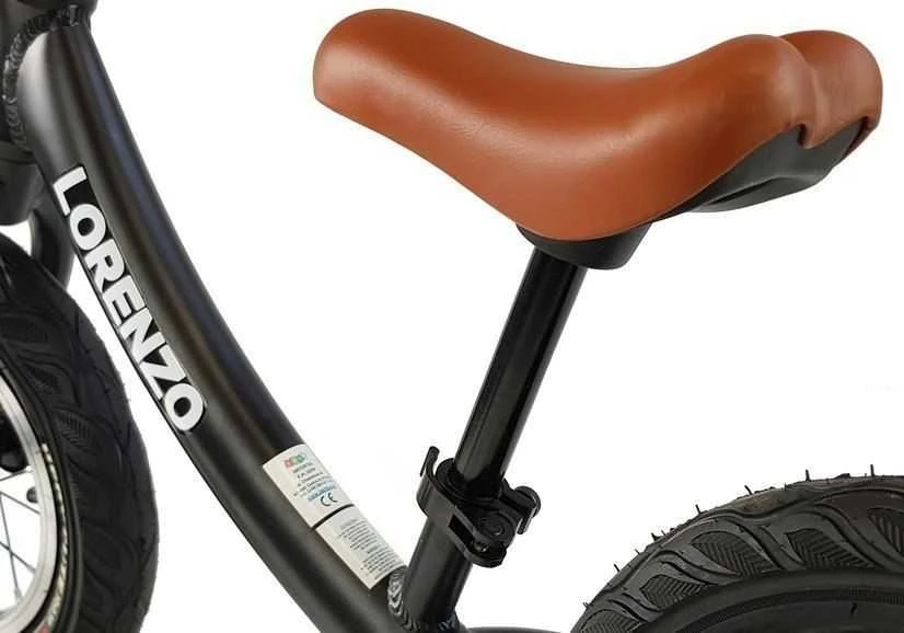 Lean Bike Balansinis dviratis Levi Juodas su pripučiamais ratais
