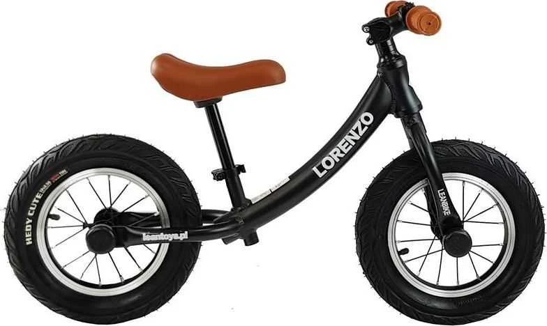 Lean Bike Balansinis dviratis Levi Juodas su pripučiamais ratais