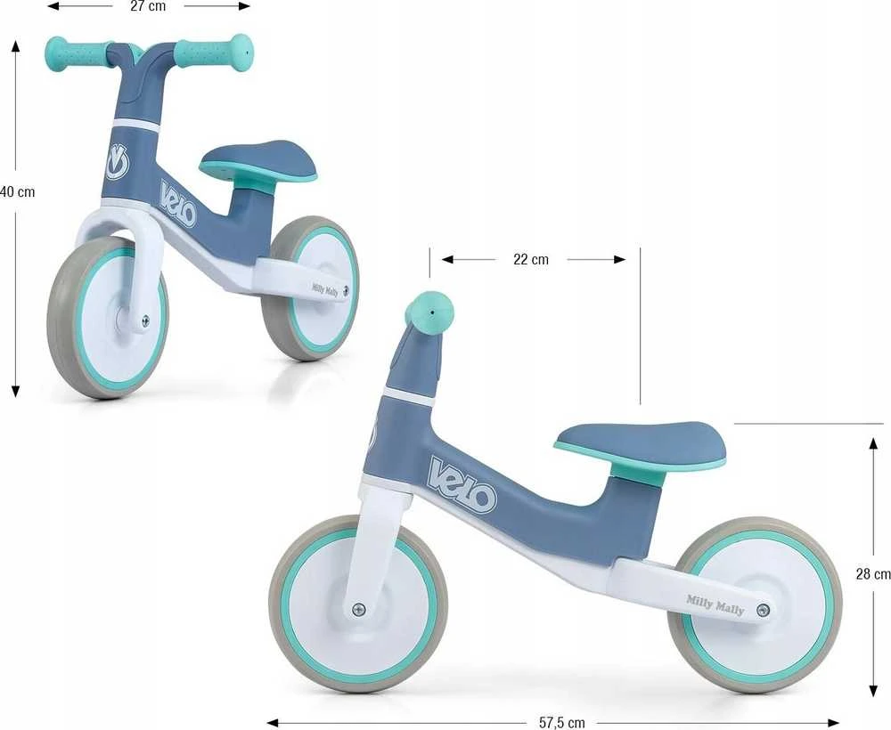 MILLY MALLY 5480 Velo mėtų balansinis dviratis