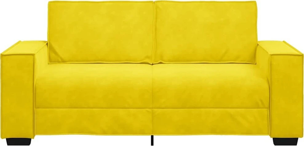 Dvivietė sofa, geltona, 180x78x84 cm, aksomas