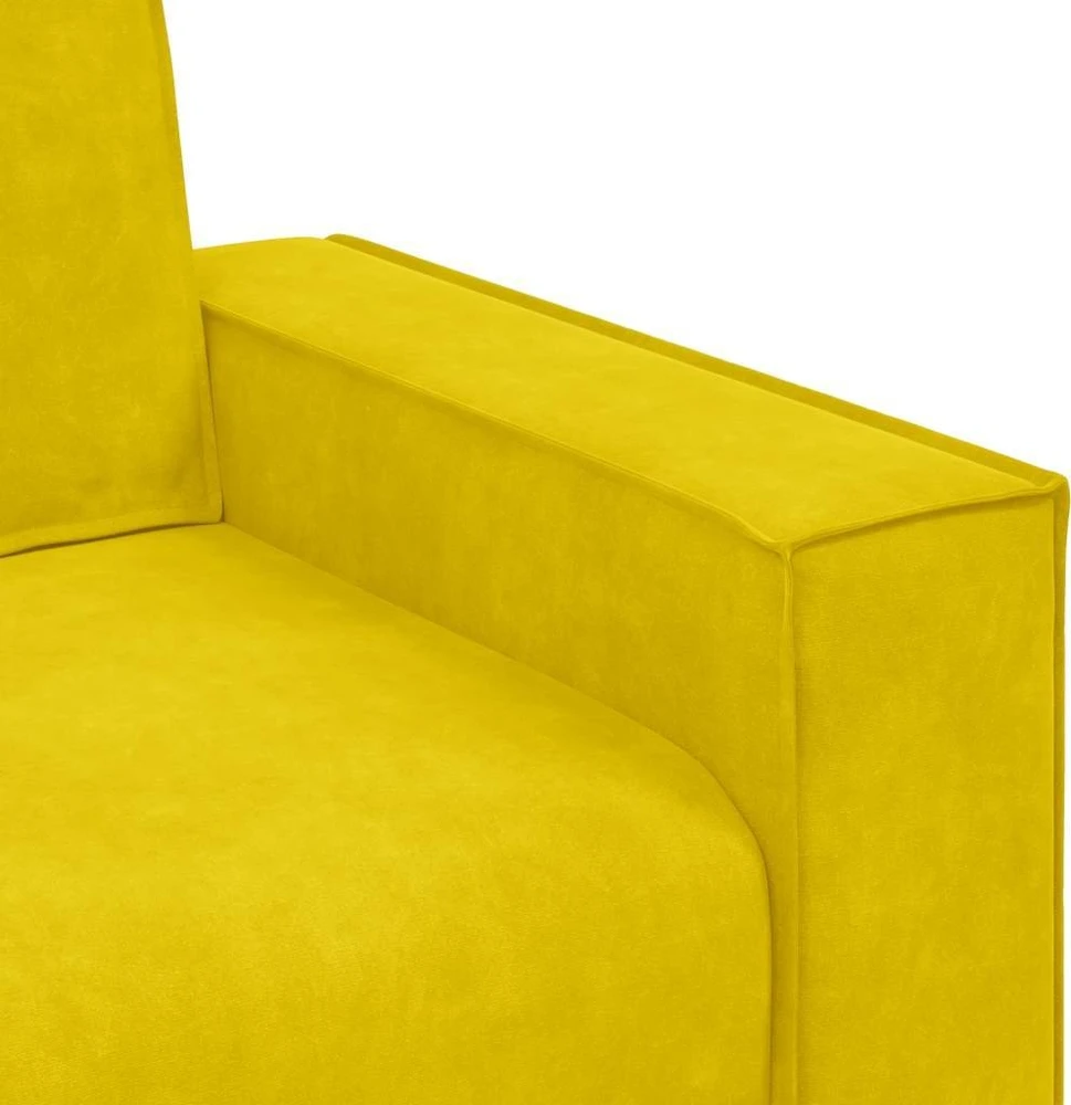 Dvivietė sofa, geltona, 180x78x84 cm, aksomas