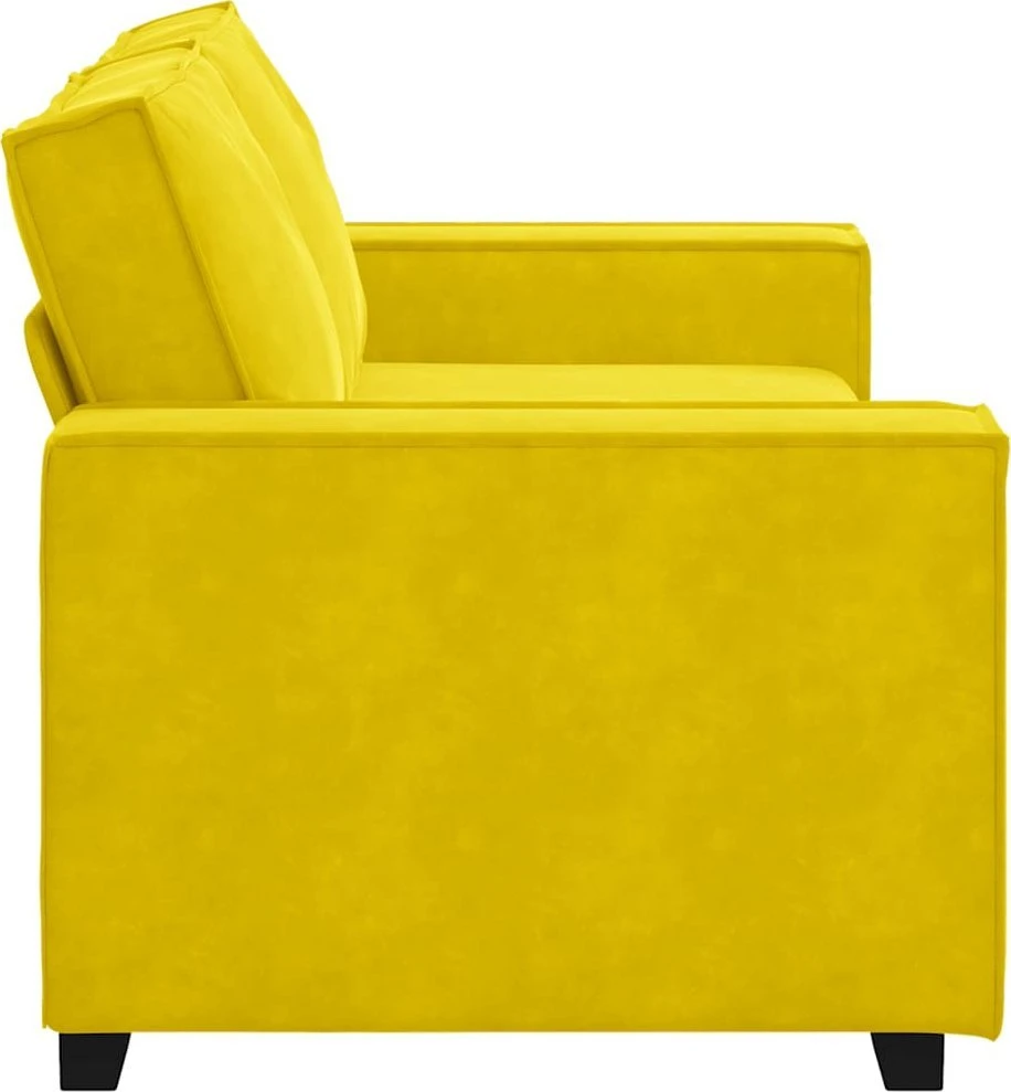 Dvivietė sofa, geltona, 180x78x84 cm, aksomas