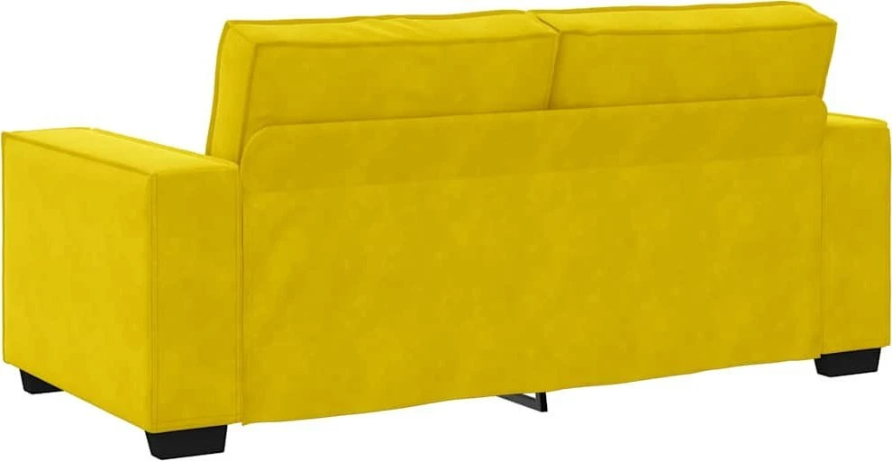 Dvivietė sofa, geltona, 180x78x84 cm, aksomas