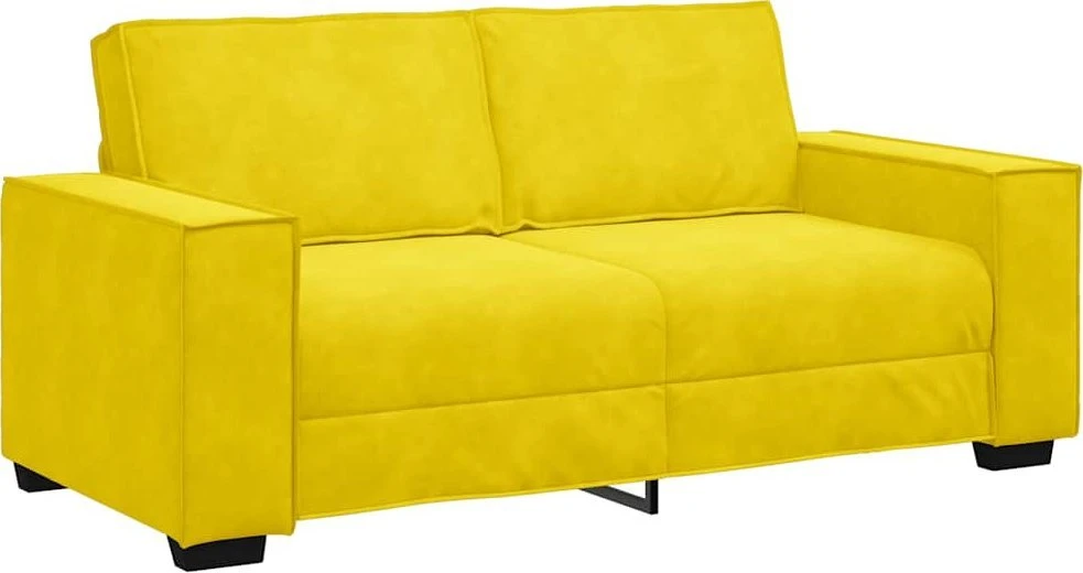 Dvivietė sofa, geltona, 180x78x84 cm, aksomas