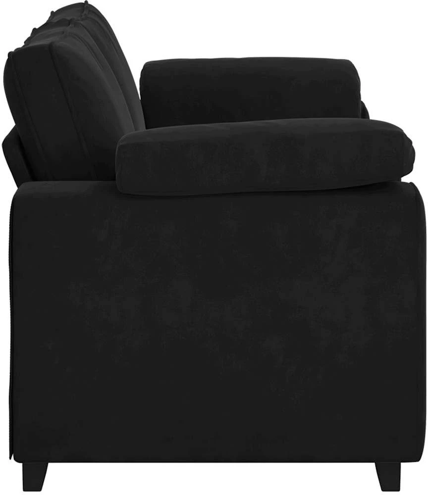 Dvivietė sofa, juoda, 180x77x82 cm, aksominė