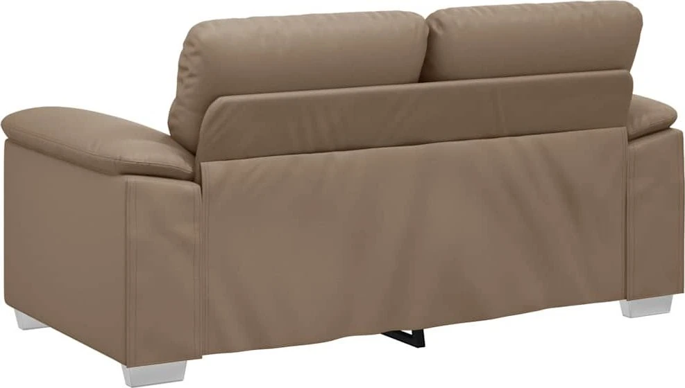 Dvivietė sofa, kapučino spalvos, 160x81x84 cm, dirbtinė oda