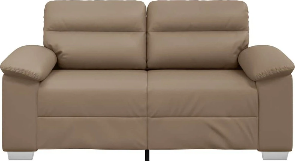 Dvivietė sofa, kapučino spalvos, 160x81x84 cm, dirbtinė oda
