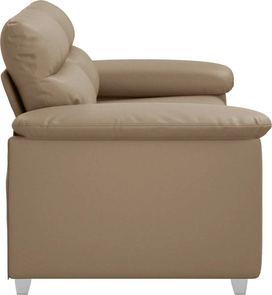 Dvivietė sofa, kapučino spalvos, 160x81x84 cm, dirbtinė oda