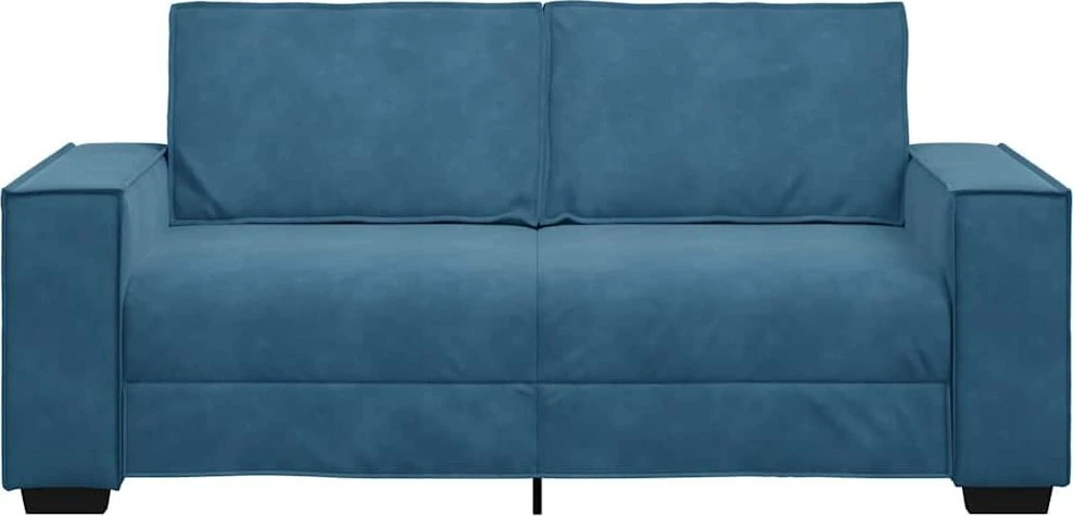 Dvivietė sofa, mėlyna, 180x78x84 cm, aksomas
