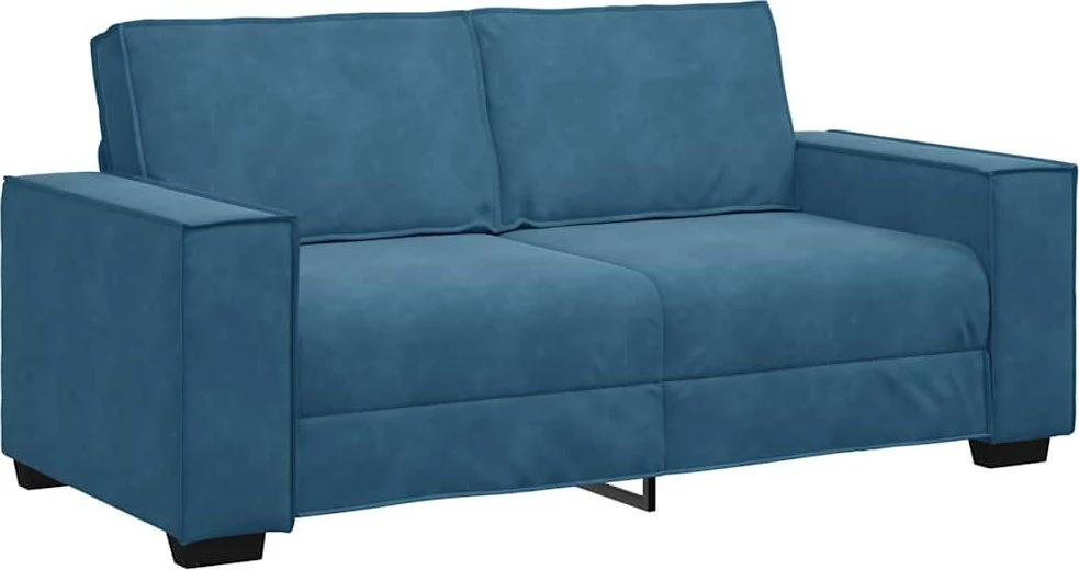 Dvivietė sofa, mėlyna, 180x78x84 cm, aksomas