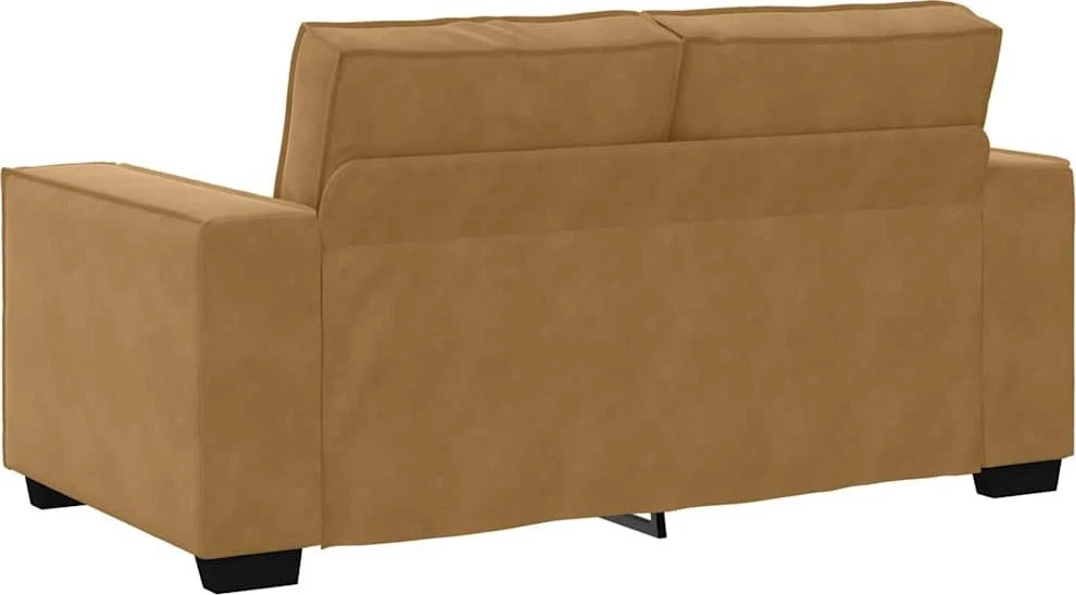 Dvivietė sofa, ruda, 160x78x84 cm, aksominė