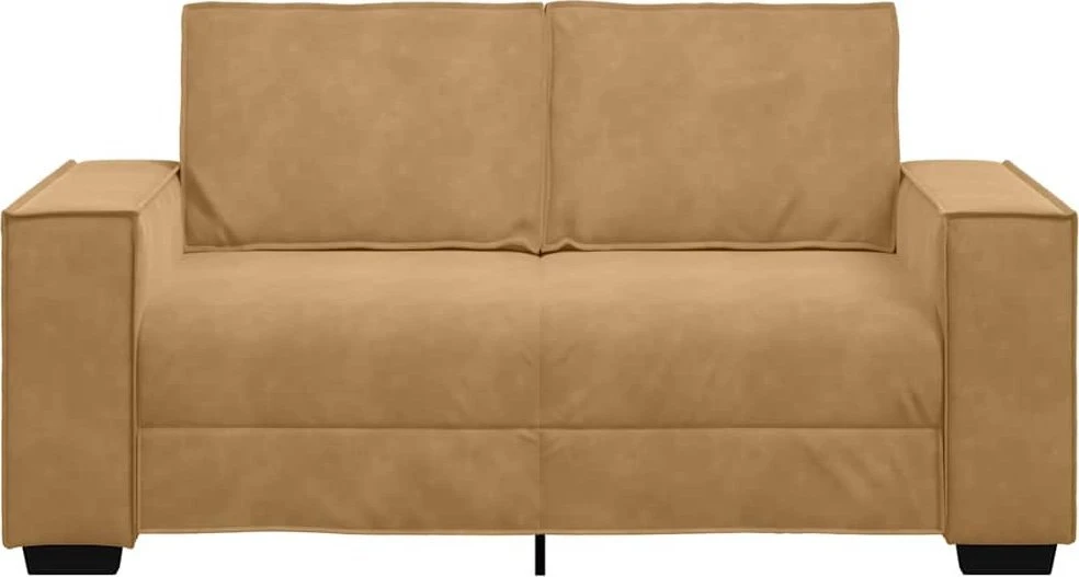 Dvivietė sofa, ruda, 160x78x84 cm, aksominė