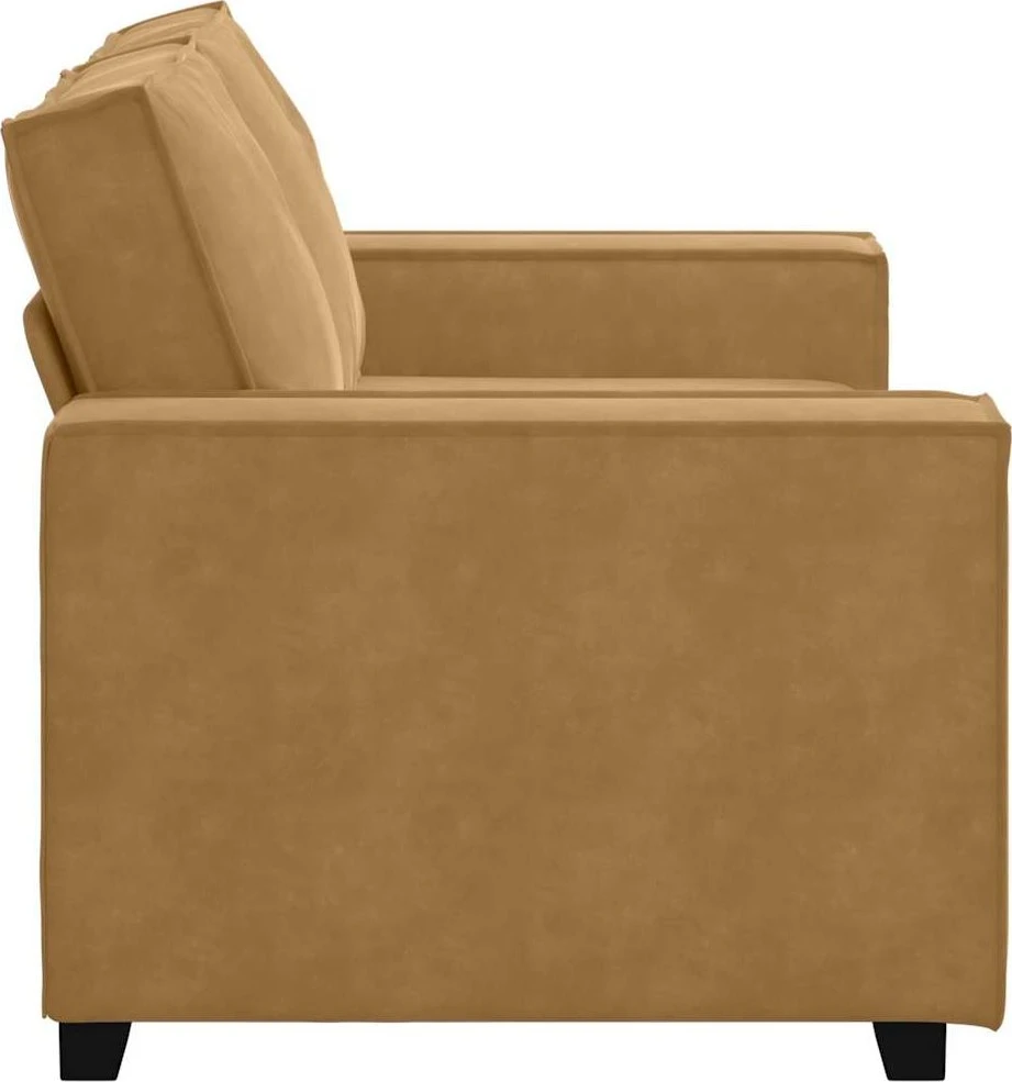 Dvivietė sofa, ruda, 160x78x84 cm, aksominė