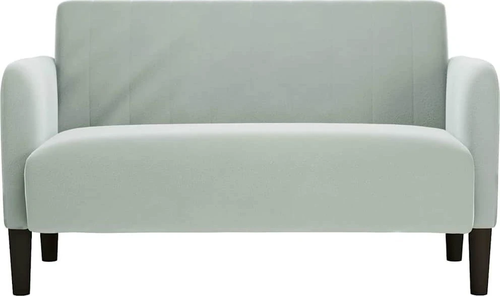 Dvivietė sofa, šviesiai pilka, 109 cm, aksomas
