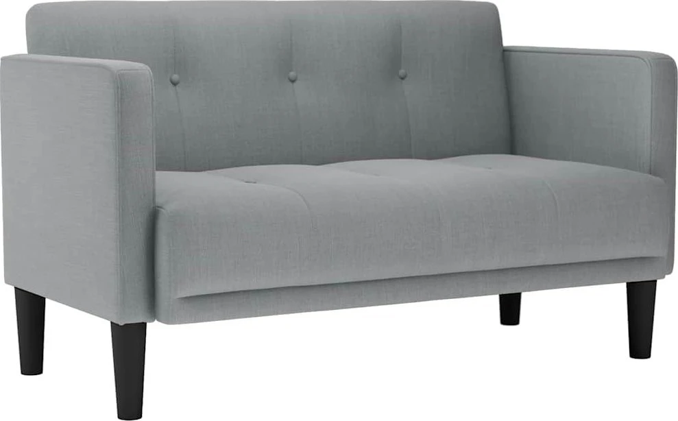 Dvivietė sofa, šviesiai pilka, 111 cm, audinys
