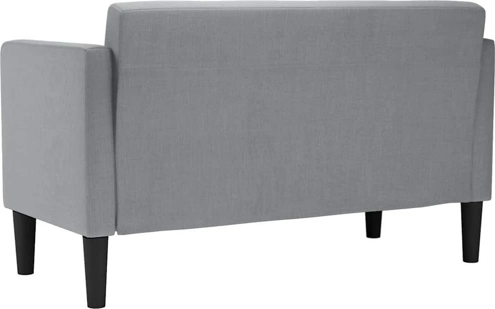 Dvivietė sofa, šviesiai pilka, 111 cm, audinys