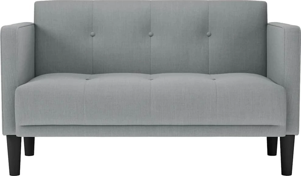 Dvivietė sofa, šviesiai pilka, 111 cm, audinys