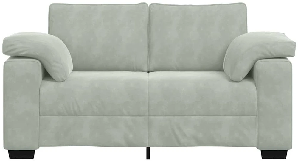Dvivietė sofa, šviesiai pilka, 160x77x82 cm, aksomas