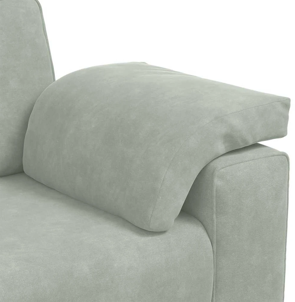Dvivietė sofa, šviesiai pilka, 160x77x82 cm, aksomas