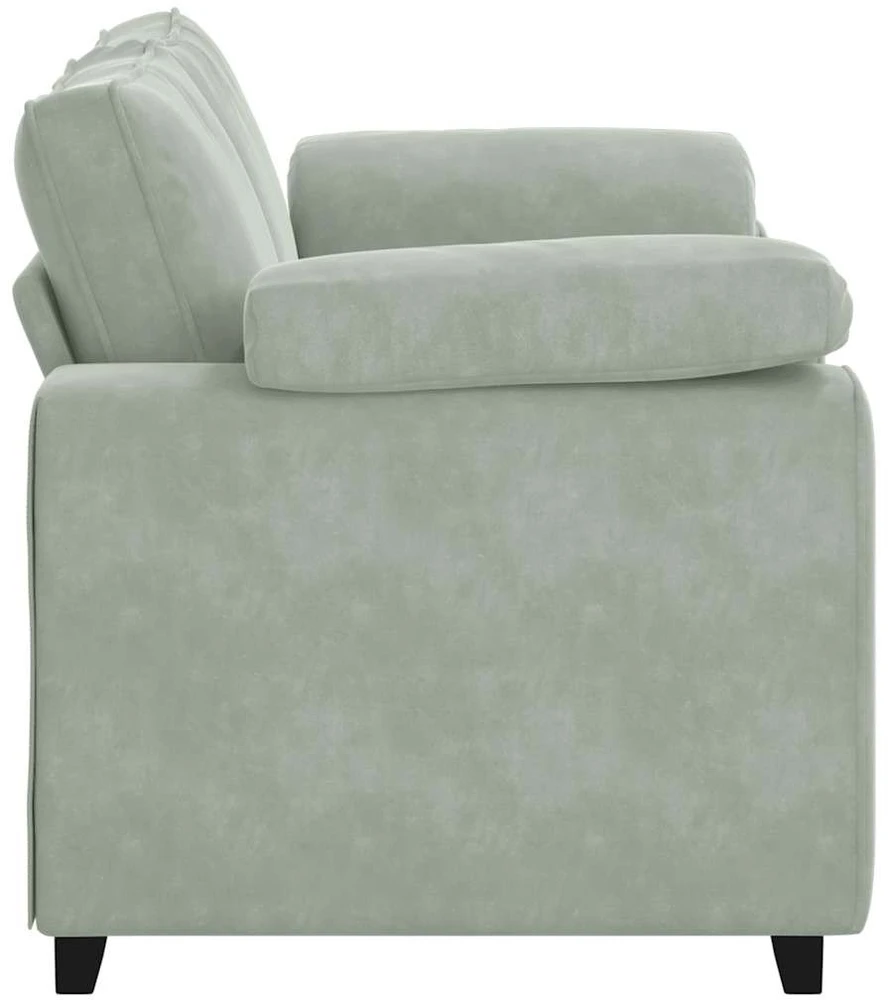 Dvivietė sofa, šviesiai pilka, 160x77x82 cm, aksomas