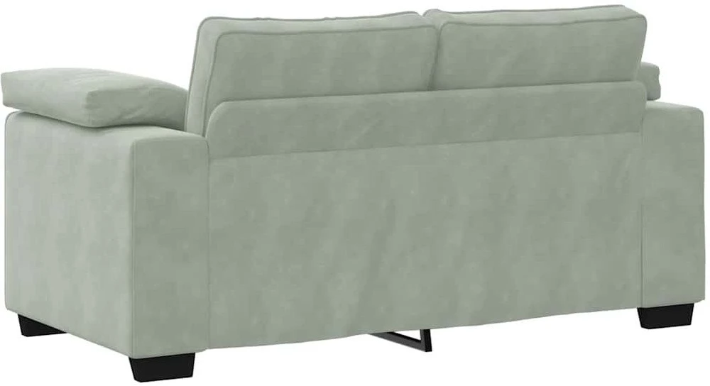 Dvivietė sofa, šviesiai pilka, 160x77x82 cm, aksomas