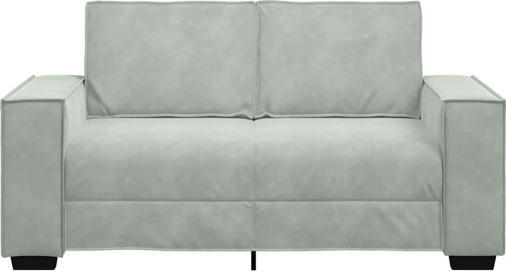 Dvivietė sofa, šviesiai pilka, 160x78x84 cm, aksomas